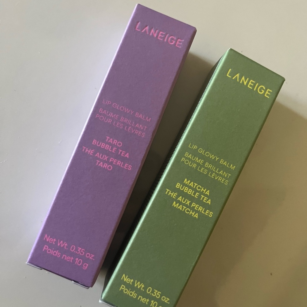 LANEIGE Lip Glowy Balm Duo - Taro and Matcha